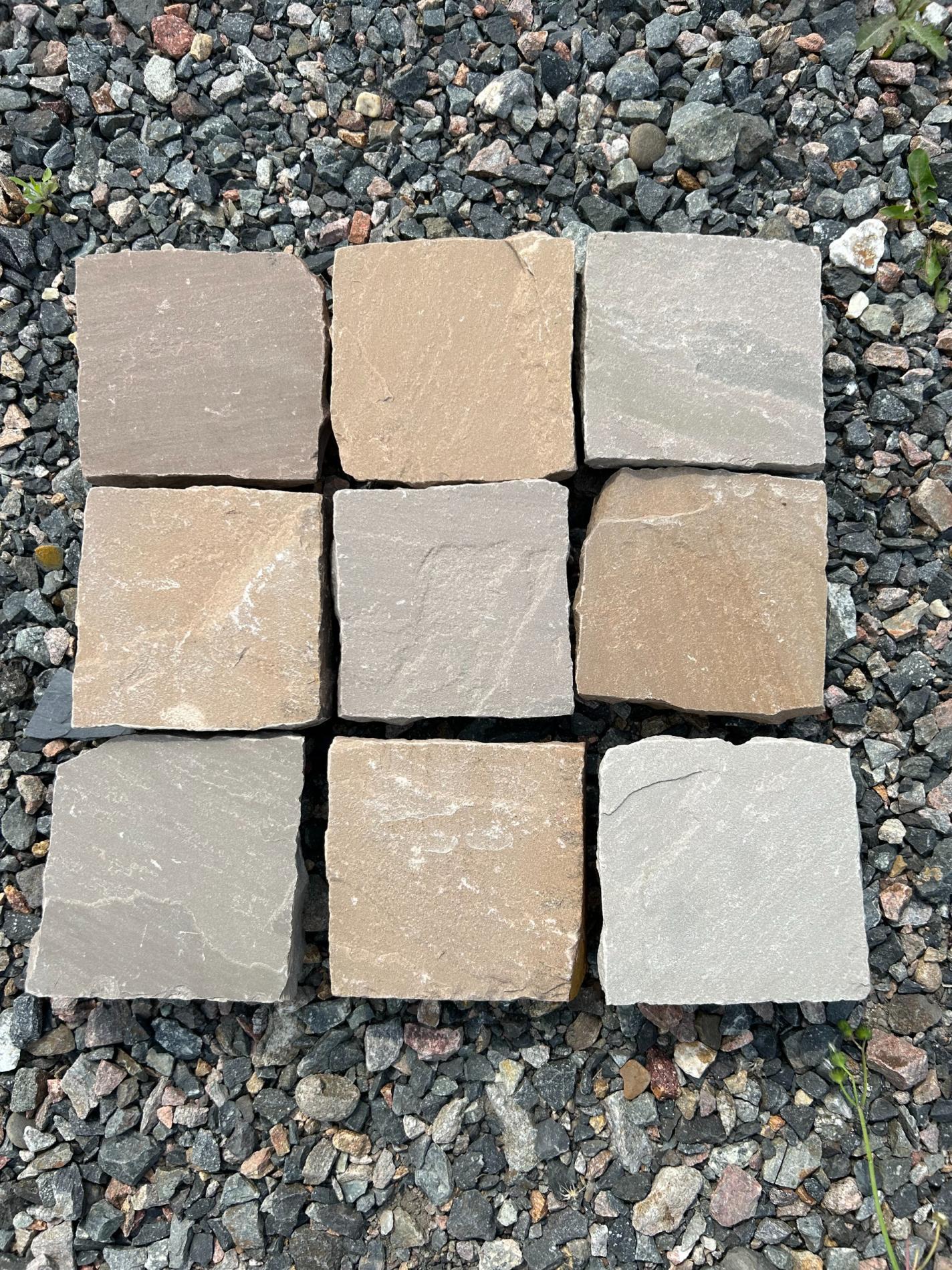 Pavé grès multicolore